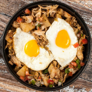 chicken green chili hash brunch at austin's american grill in fort collins and greeley colorado