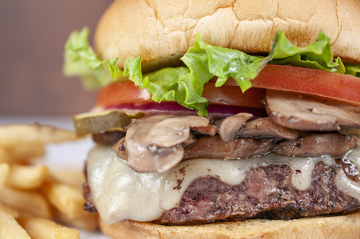 MUSHROOM SWISS BURGER*